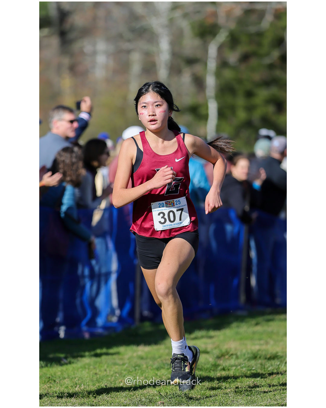 Lindsey Han, East Greenwich High School, P166, 22:17.41 - New England Cross Country State Championship - Thetford Vt - November 8, 2025 File: ./dir-1-Girls-Championship/251108-2025-New England-Cross-Country-Championships-Thetford-VT-338-296A5896.jpg Lindsey Han, East Greenwich High School, P166, 22:17.41 - New England Cross Country State Championship - Thetford Vt - November 8, 2025 – 2…